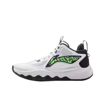 LINING YOUNG Shock Absorbers Children's Basketball Shoes Standard White Black Kids'