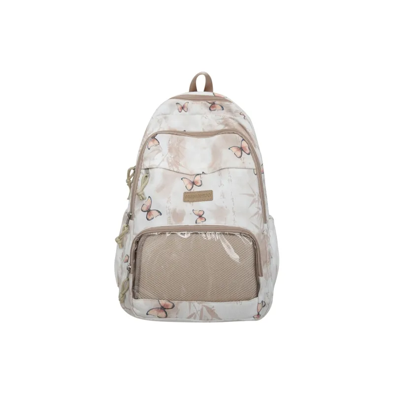LUVISTRUE Corduroy PVC Blend Backpacks Regular Women's Gray/Green/Khaki/Pink/Yellow/Blue-14