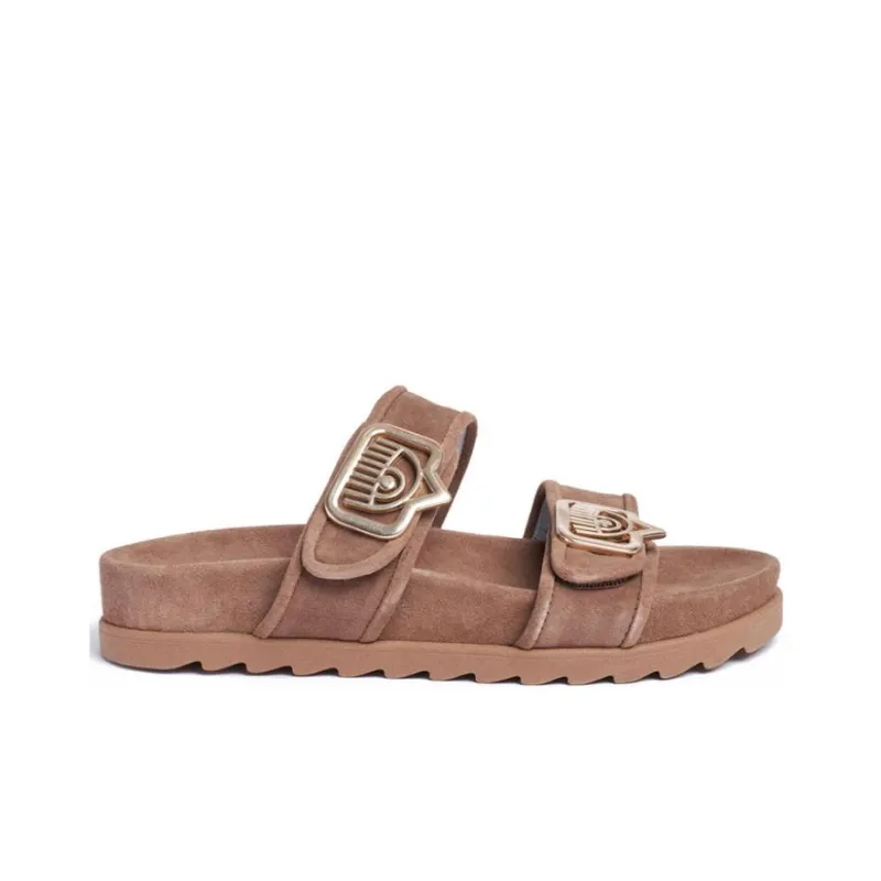CHIARA FERRAGNI Slide Slippers Women's Brown-1