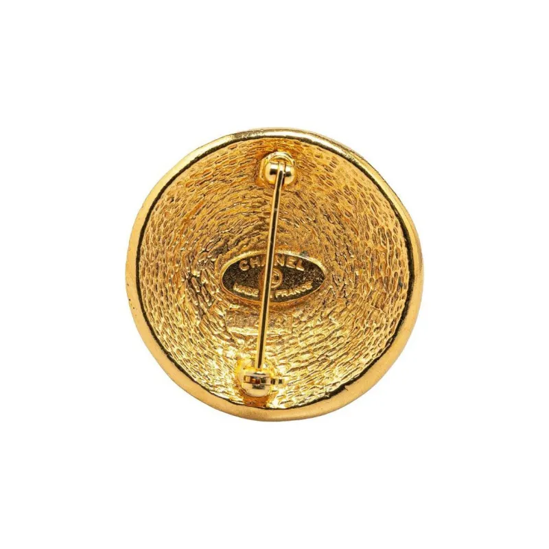CHANEL 1980s Rue Cambon Round Brooch-1