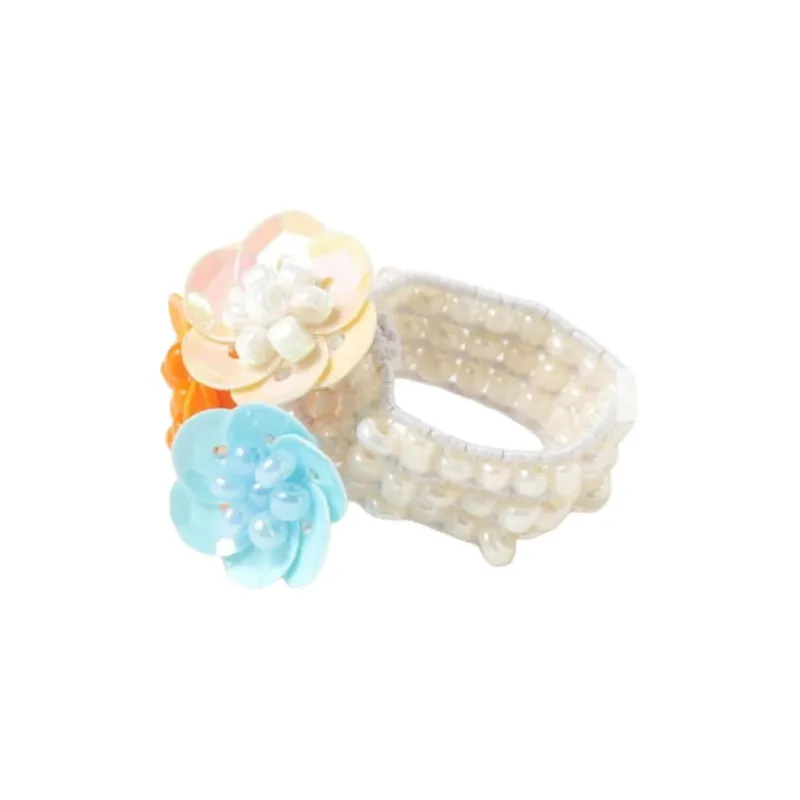 Beams Glass Beads, Sequins Rings Women's Black White/Orange Blue/Yellow Purple-4