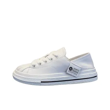 Help Anti Slip Wear Resistant Low Top Skateboard Shoes Women's Ecru