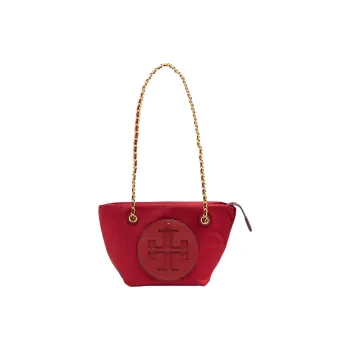 TORY BURCH Ella Recycled Nylon Tote Bag, Shopping Bag, Shoulder Bag Trumpets Women's Red