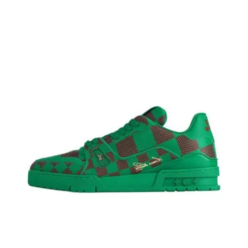 LOUIS VUITTON Trainer Low Top Skateboard Shoes Unisex Green