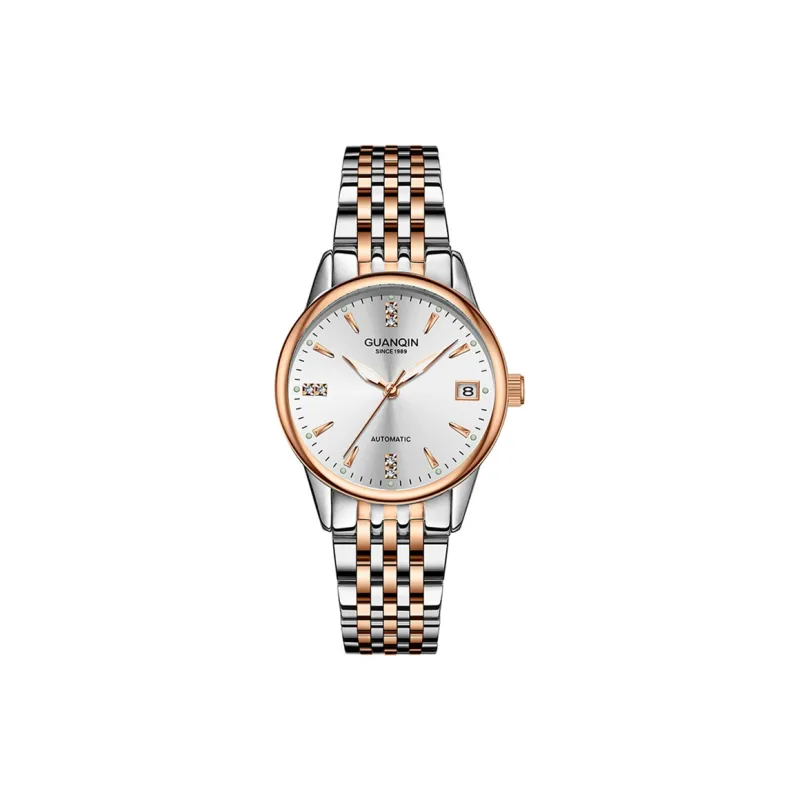 GUANQIN GJ16236 Automatic Mechanical Movement Stainless Steel Watchband Watch Women's Watch White Dial-14