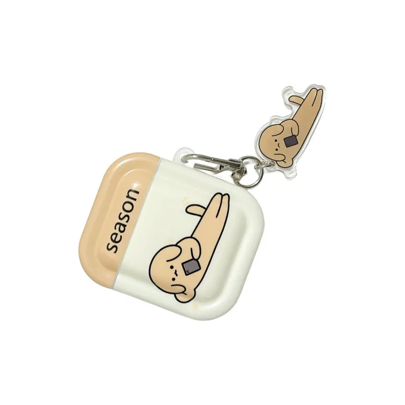 Baohuguang Compatible With AirPods Pro/2/3 TPU Fun Cartoon Cute Lazy Puppy Headphone Cases-2
