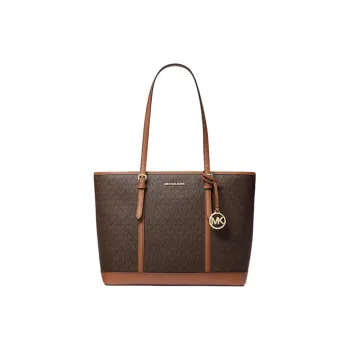 MICHAEL KORS Printed Canvas Tote Bag Shopping Bag Handbag Large Size Women's Vanilla