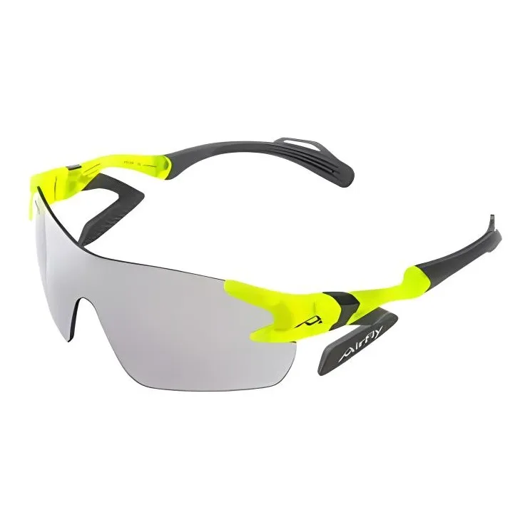 AIRFLY TR90 Titanium Stainless Steel Irregular Shape Sunglasses Men's Yellow-0