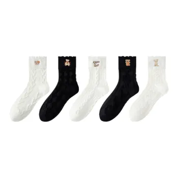 Lan Miao Mid Calf Socks Women's 5 Pack