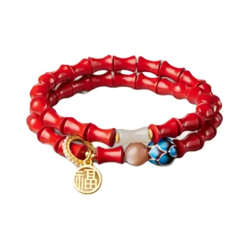 SGE Reconstructed Cinnabar Bracelets Women's