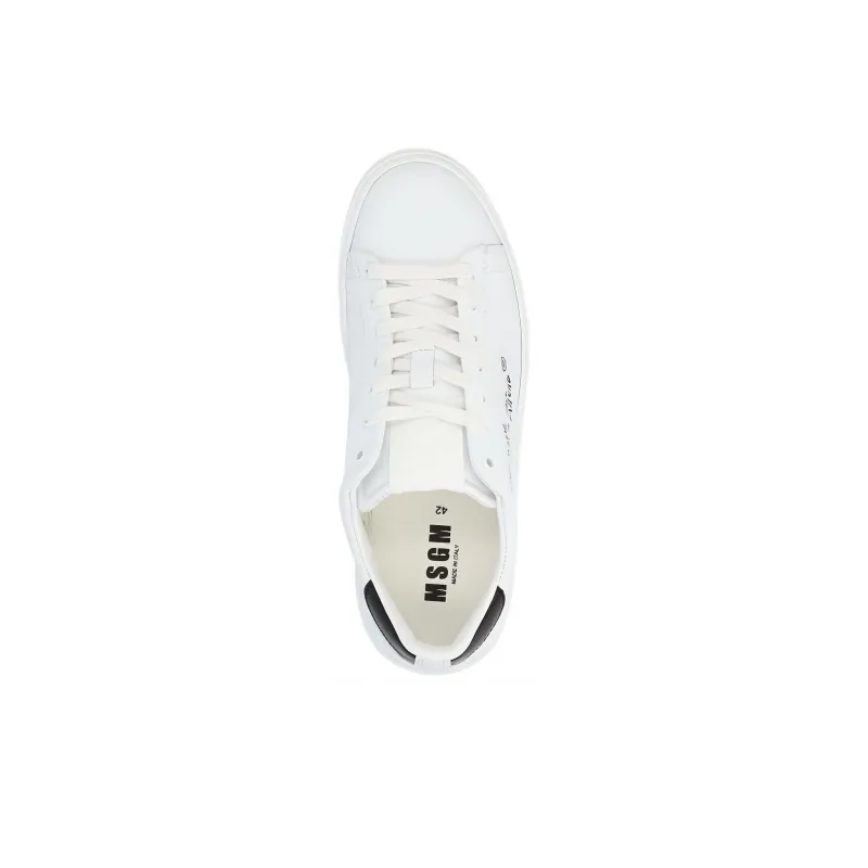 MSGM Low-Top Stylish Skateboarding Shoes Men's White-3