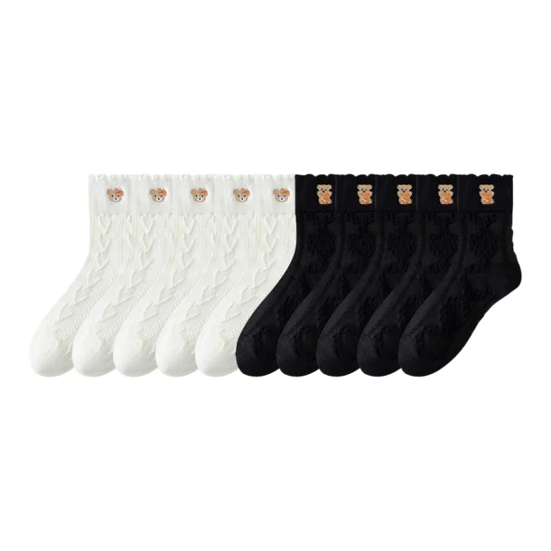 Lan Miao Mid Calf Socks Women's 10 Pack-7