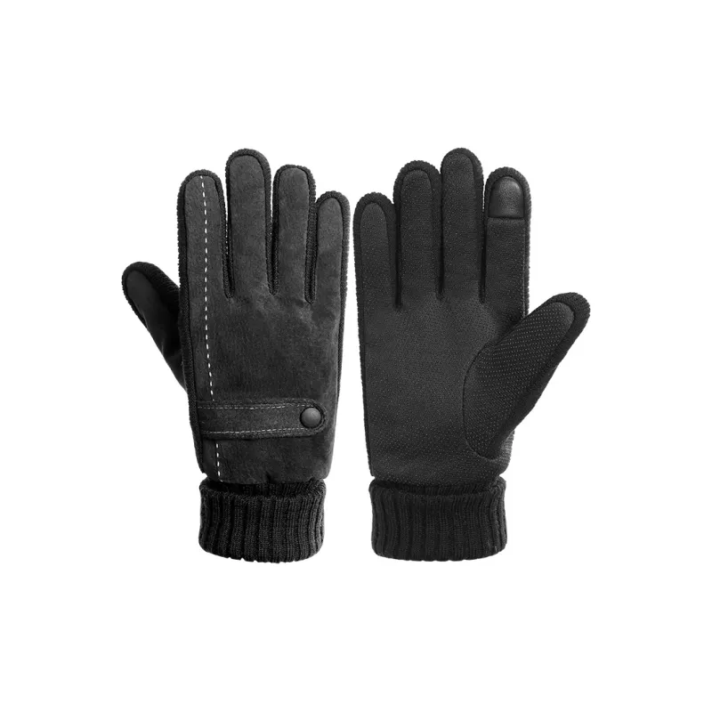 NANJIREN Pigskin Gloves Men's Black-5