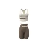[Bra Clothing Sets]Ivory White+Cocoa