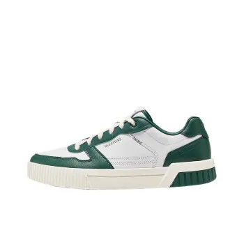 Skechers Court Classics Breathable Low Top Skateboard Shoes Men's White Green