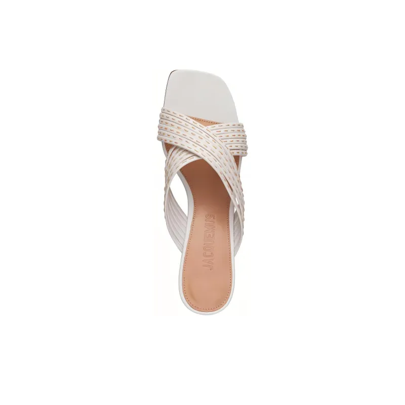 Jacquemus Castana Slide Slippers Women's White-4