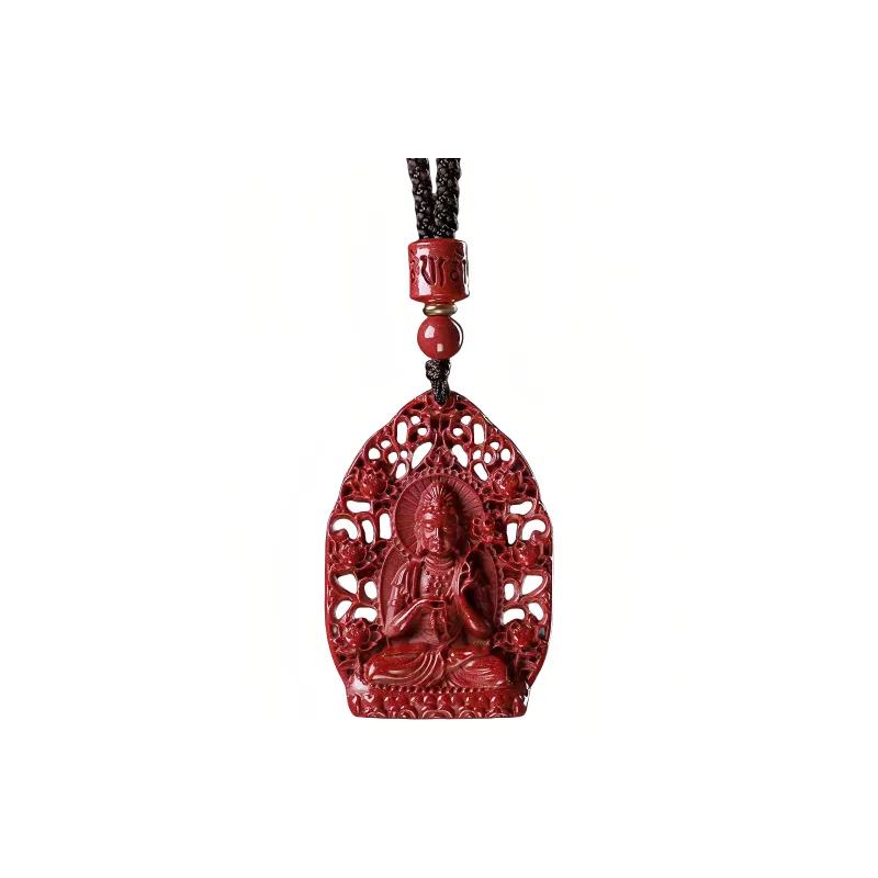 Lingxiang Yurun Cinnabar Necklaces Unisex-22