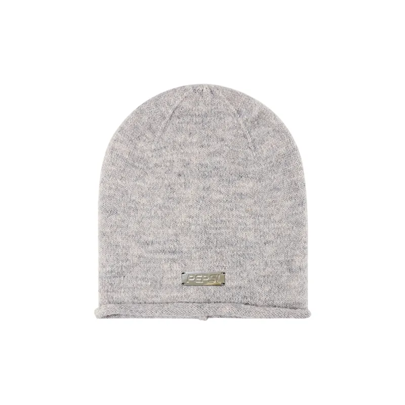 Pepsi Acrylic Beanies Unisex Black Coffee Khaki Beige Light Gray-12