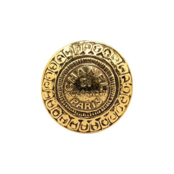 CHANEL 1980s Rue Cambon Round Brooch