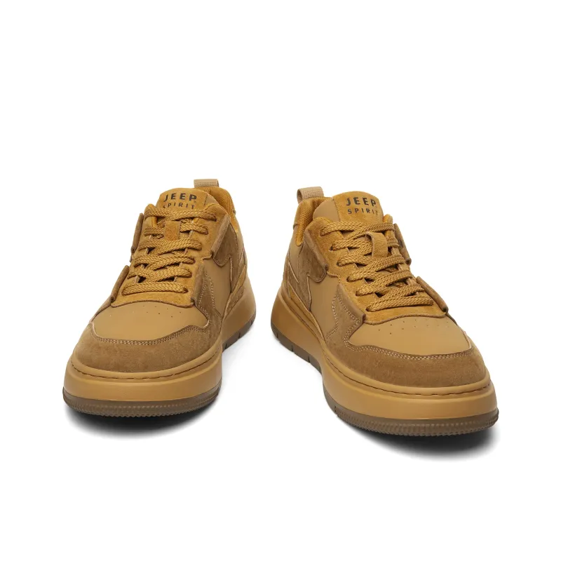 JEEP SPIRIT Skateboard Shoes Men Low Top Sunrise Yellow-5