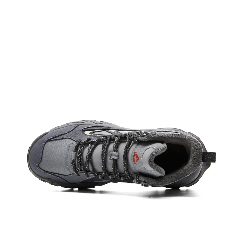 PEAK Slip Resistant Cushioning Rebound Mid Top Outdoor Shoes Men's Gray-4