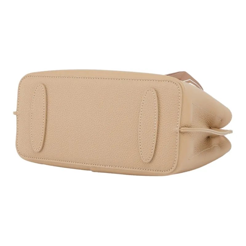 YEARCON Cow Leather With Microfiber Synthetic Leather Shoulder Bag, Crossbody Bag, Handbag Tubas Women's Khaki-4