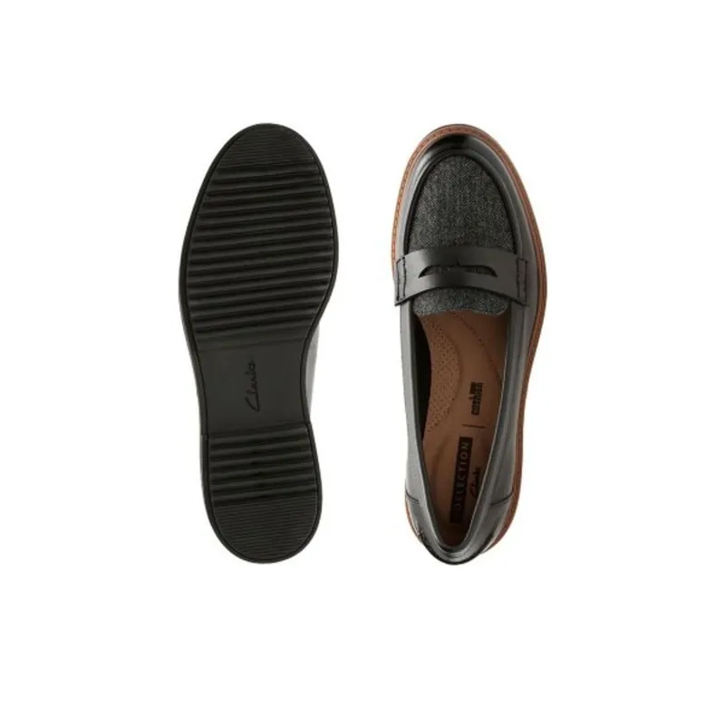 Clarks Raisie Eletta Loafers Women's Black-4