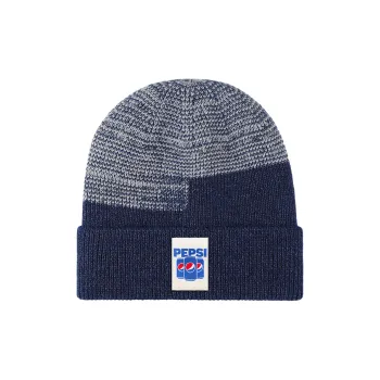 Pepsi Nylon Plush Beanie Unisex Navy Blue Black