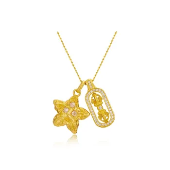 Chongqing Gold Store S925 Silver Cubic Zirconia Necklaces Unisex