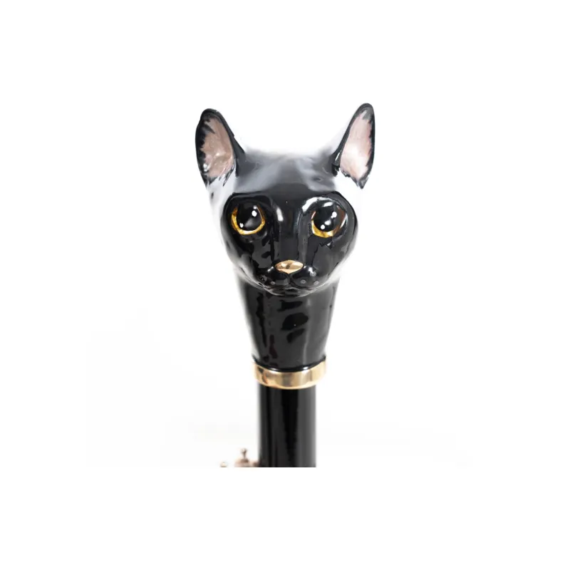 Pasotti Italy Version Dahlia Umbrella With Enamel Painted Kitten Brass Controller For Sun Protection, Foldable Umbrella-2