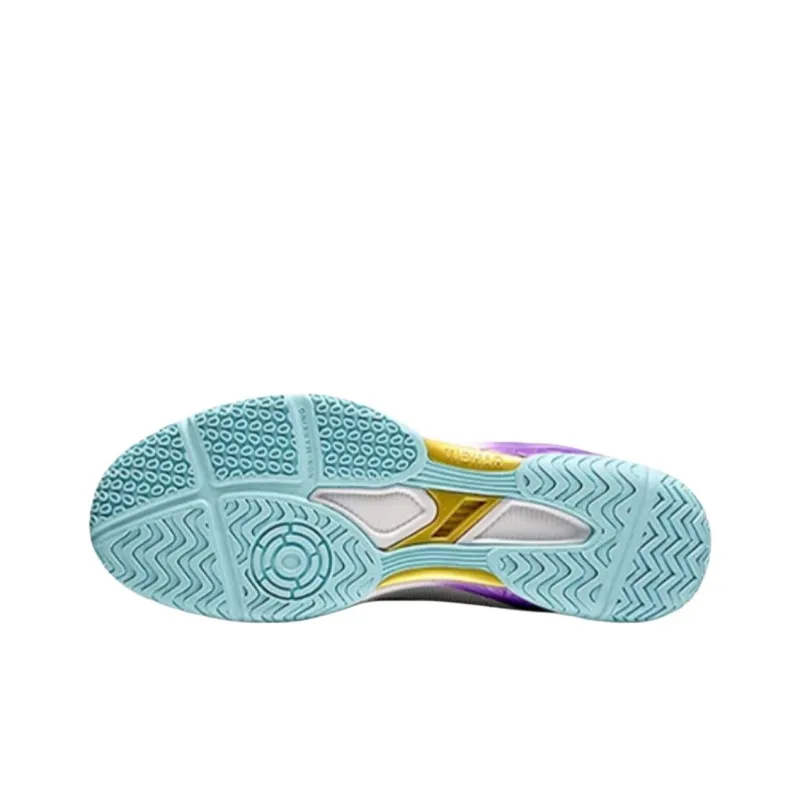 TIBHAR Cushioning Slip Resistant Functionality Low Top Unisex White Purple Gold-3