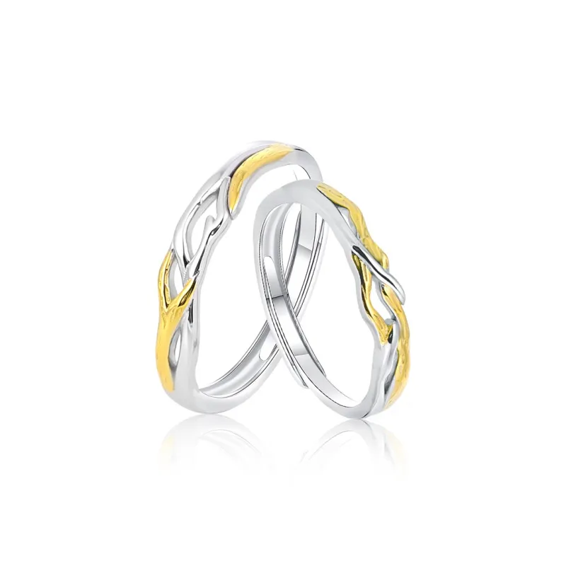 Kelanxi 925 Sterling Silver Rings Unisex-0