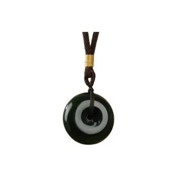 Run Ding Hetian Jade Necklaces Green Jade Unisex