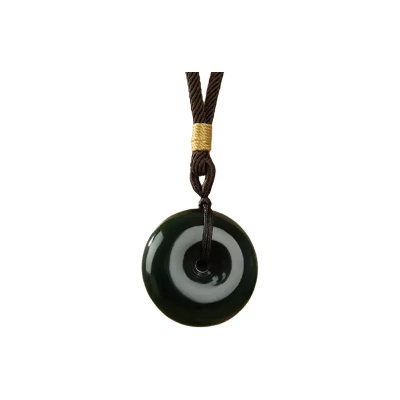 Run Ding Hetian Jade Necklaces Green Jade Unisex-0
