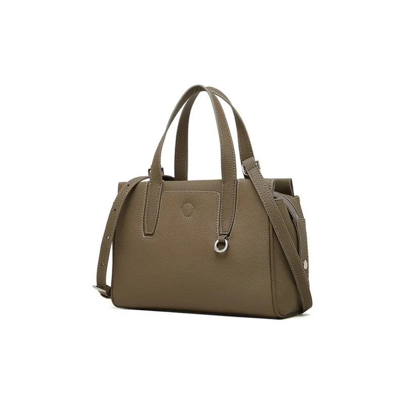 Carnival Keep Top Grain Cow Leather Handbag Regular Women's Black/Brown/Gray-13