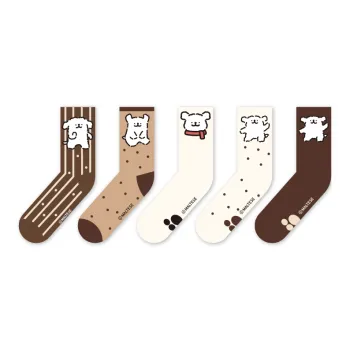 YANCANG x Line Puppies 100% Cotton Soft Breathable Practical, Creative Accessory