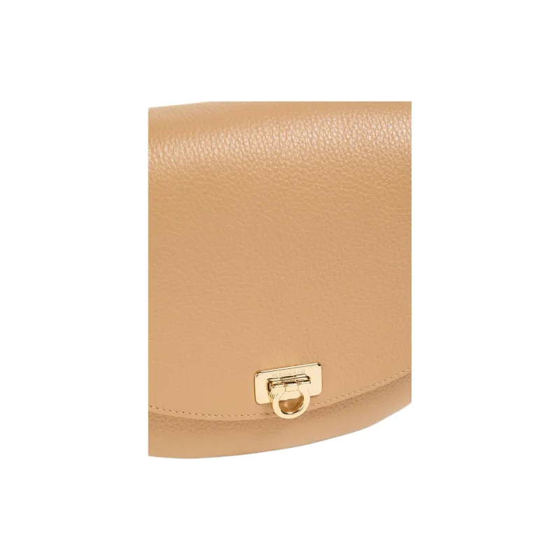 Ferragamo Gancini Buckle Crossbody Camel-2