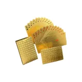 Gold Foil Grid Gold Poker Card