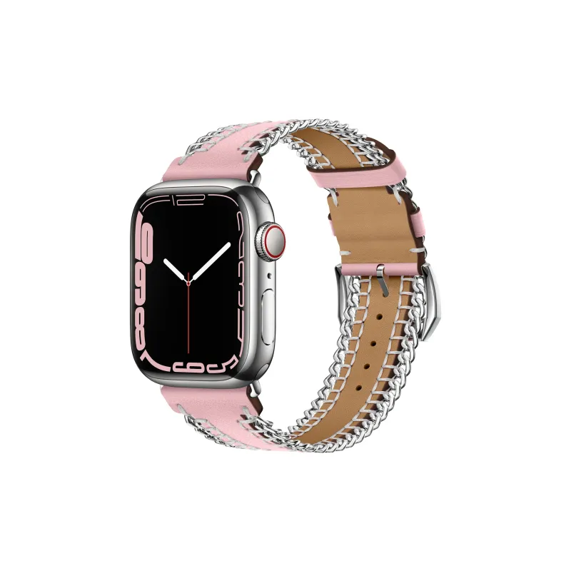 MSSM Watch Bands Apple Compatibility 233mm Genuine Leather Material-4