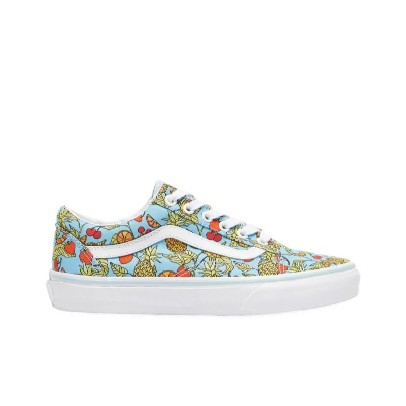Vans Old Skool Anti-Slip Wear-Resistant Low-Top Skateboard Shoes Women's Light Blue-1