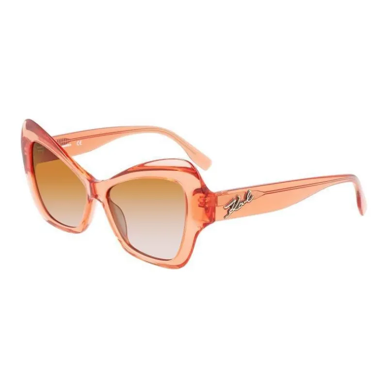 KARL LAGERFELD Acetate Square Sunglasses Women's Orange-0