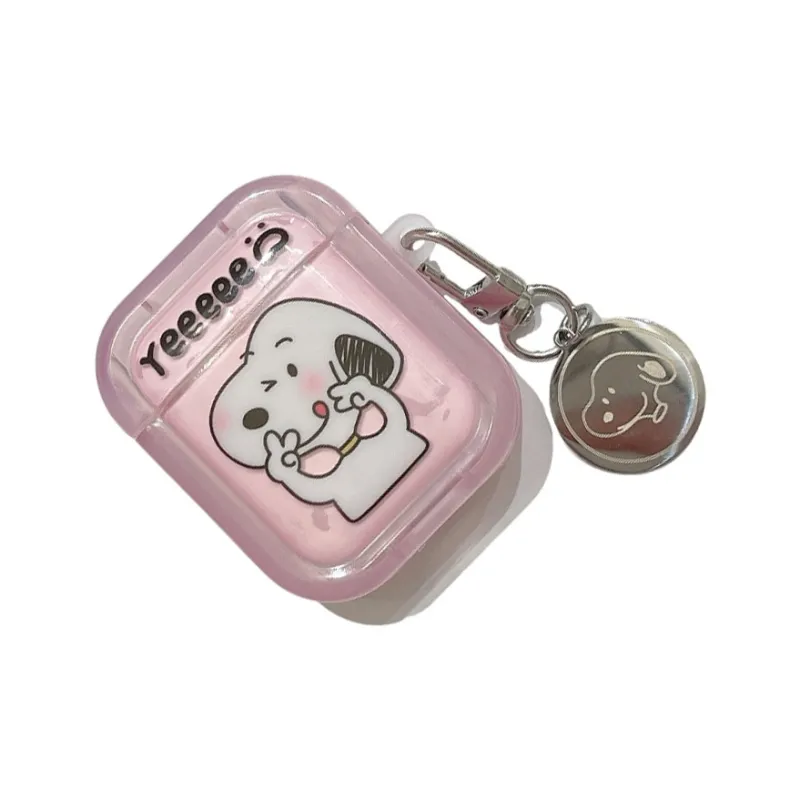 Baohuguang Compatible With AirPods 1/2/3 TPU Ins Cute Cartoon Snoopy Charlie Headphone Cases-5