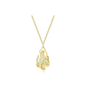 WEITIANXUAN Hetian Jade Necklaces White Jade/Pale Greenish White Jade Unisex