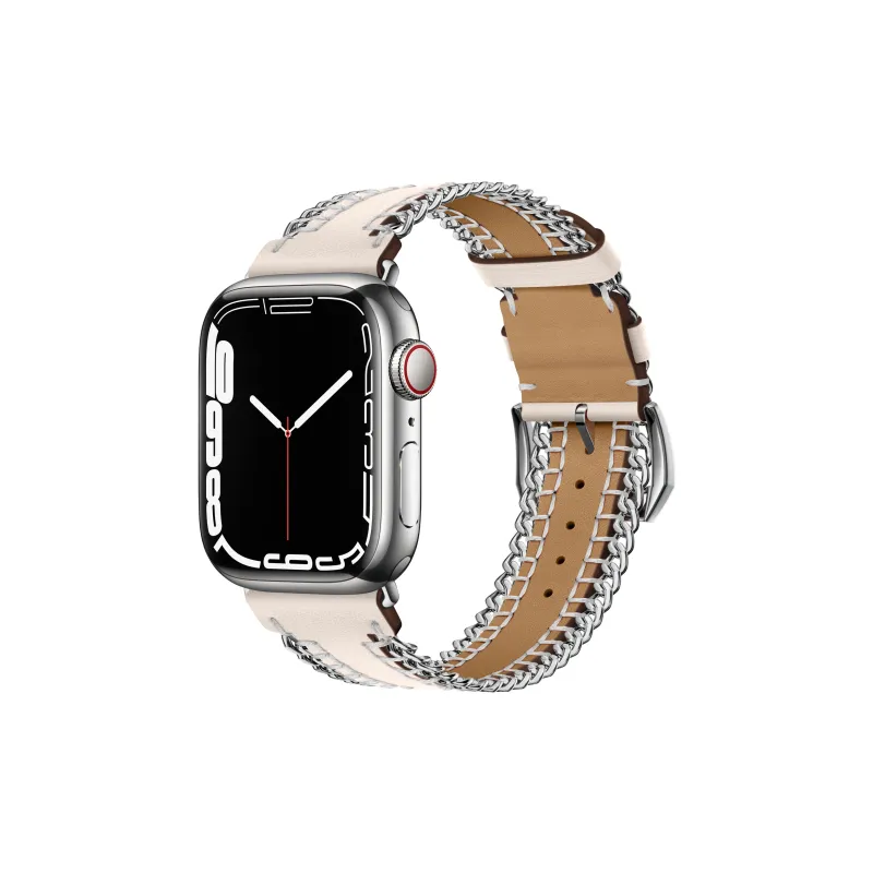 MSSM Watch Bands Apple Compatibility 233mm Genuine Leather Material-5