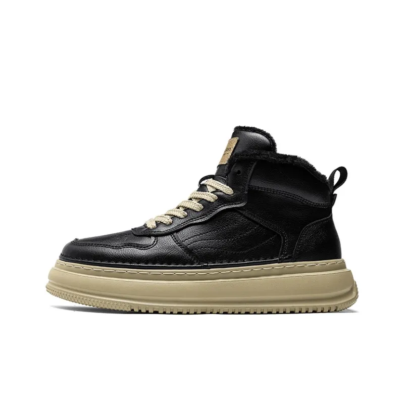 Mulinsen Anti Slip And Wear Resistant Height Increasing High Top Casual Shoes Men's-5