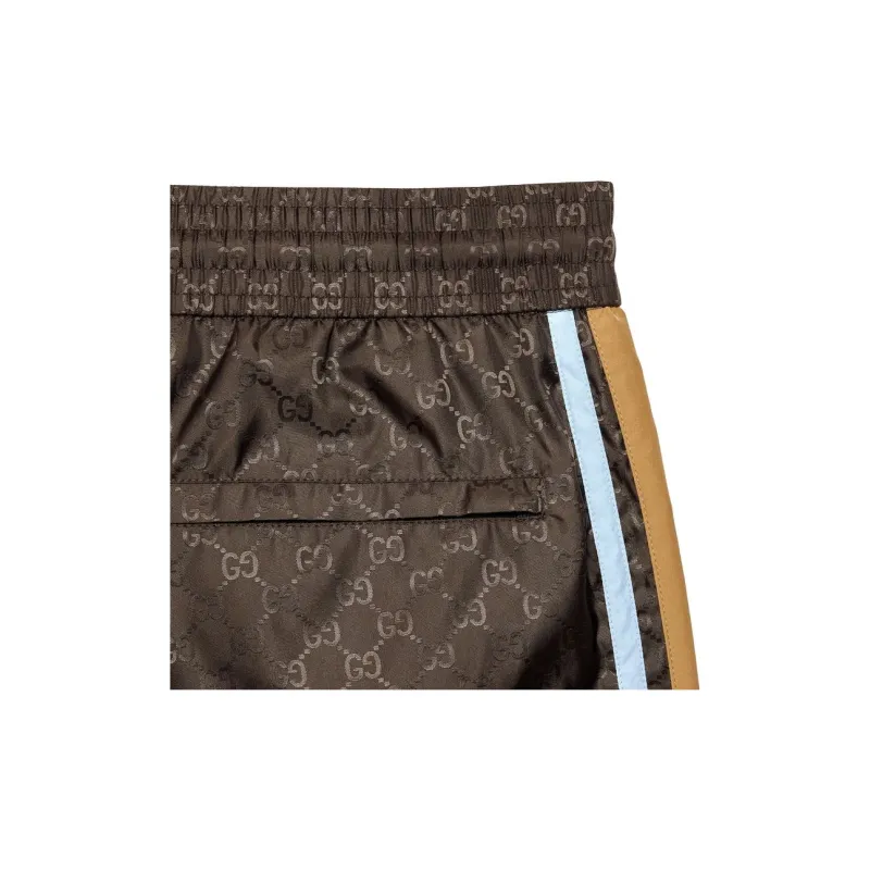GUCCI Swimming Shorts Men's Dark Brown-5