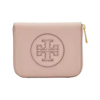 TORY BURCH Ella Leather Wallet Small Size Women's Blush Color