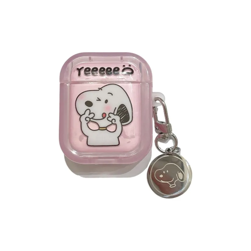 Baohuguang Compatible With AirPods 1/2/3 TPU Ins Cute Cartoon Snoopy Charlie Headphone Cases-3