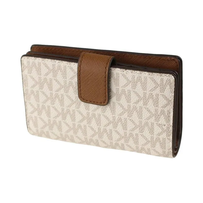 MICHAEL KORS Leather Wallet Medium Size Unisex Vanilla-2