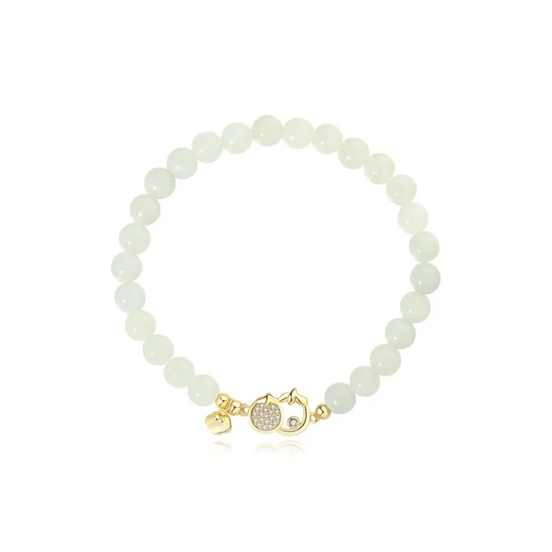 WEITIANXUAN Hetian Jade Bracelets White Jade/Pale Greenish White Jade Unisex-0